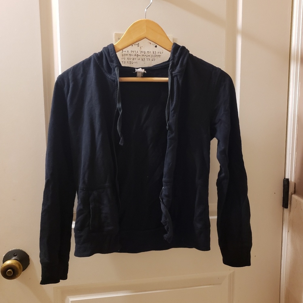 Gap black zip hoodie